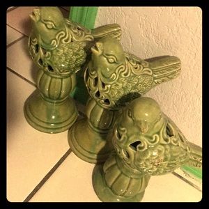 ✨Green ceramic bird decors💚
